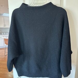 The Reset Black Sparkle Funnel Neck Sweater Gently Used